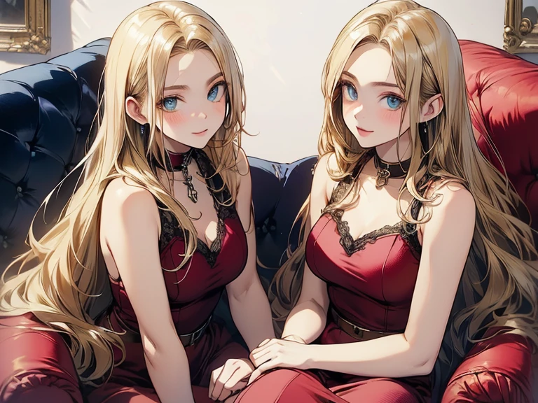une magnifique femme blonde au long cheveux, rouge a lèvre rouge, yeux marron, photo de son corps entier, dans une chambre, texture de peaux détailler, photo professionelle, elegante, très détailler, femme nue, femme sans vêtement, femme sans sous vêtement