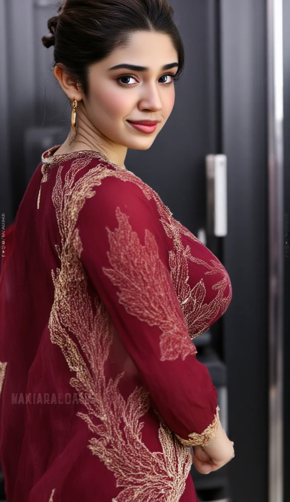 1girl, solo, shiny skin, kebaya_bali, breasts, highly detailed, ultra-detailed, ultra high res, full body, (photorealistic:1.4), (best quality), (best shadow), ulzzang-6500, detailed, perfect lighting, black hair, long hair, (large breasts:1.3),