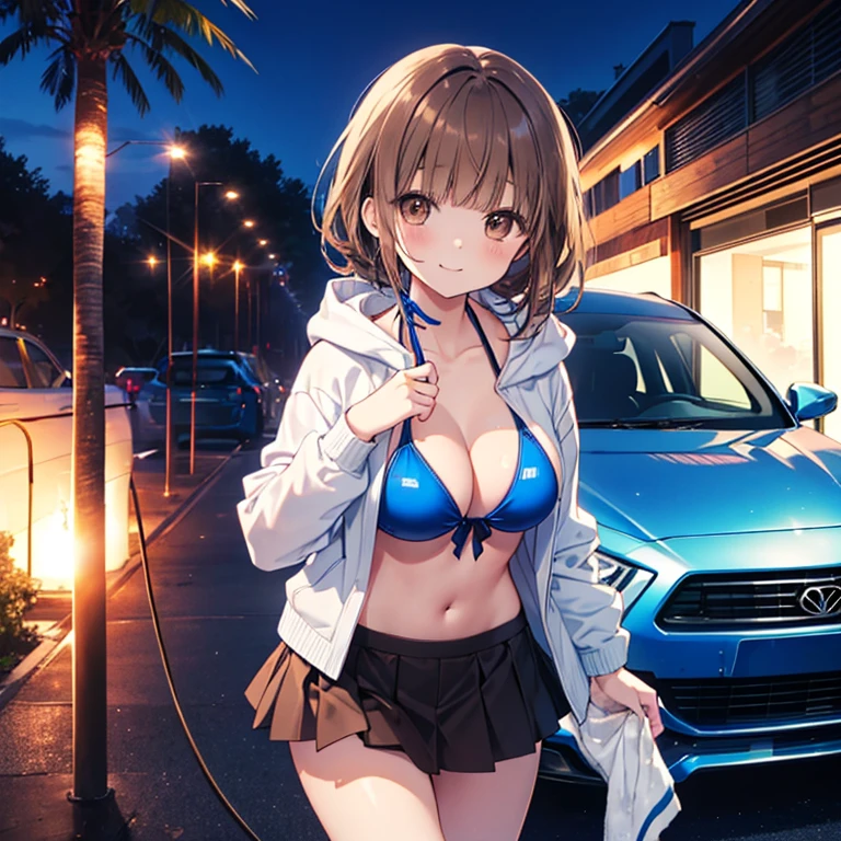 1 woman,cowboy shot,piercer,long brown hair,yellow mesh hair,expressionless,,glowing line jacket,black bikini,face focus,face close up,from the side,looking at viewer,in the car, car sex, erotic, multi color gradient,purple,blue,Red,starry sky, lovley, deep digital painting layer,soft ambient lighting,vivid colors,fluid watercolor technique, (absurd, incRedibly absurd, Add layer, panoramic view:1.2),chest concentration, 차에서 에로하게 누워있다, 카섹스의 준비