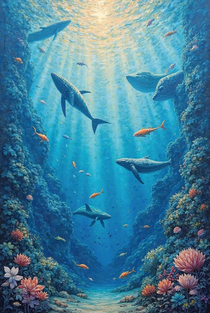 Murals that recall the sea - SeaArt AI