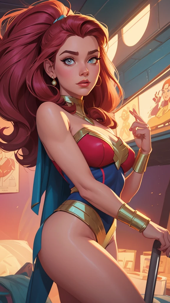 Bubble power girl in 3d