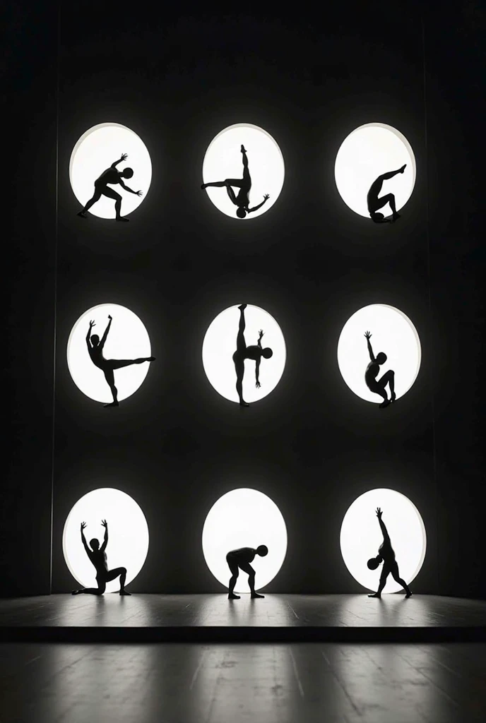 <lora:artfullynenstudi_sdxl_v1:1>,stick figures,modern dance positions,made of neon light tubes,