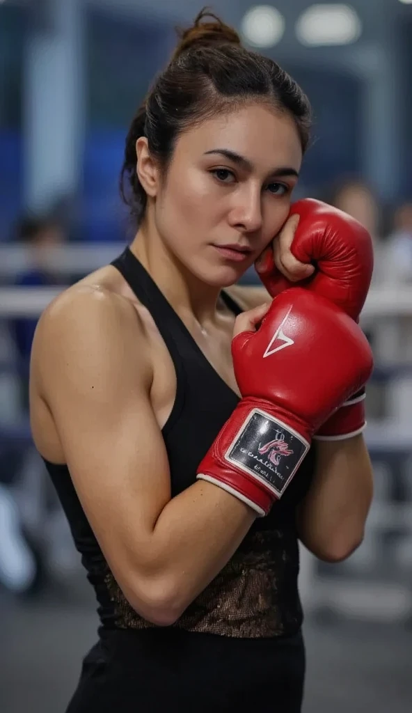 Then create a Brazilian female Brazilian fighter with the wwr raw title and with the title and proved to be a fat opponent with a fighter&#39;s outfit 