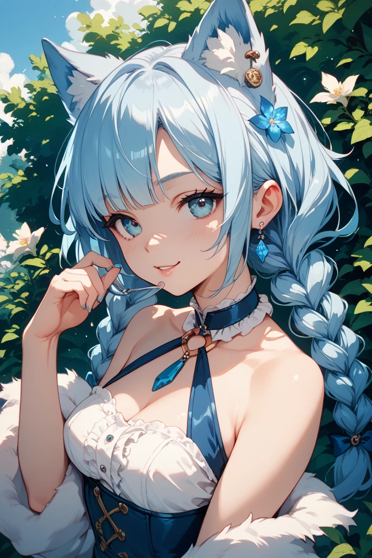city, punk girl, bikini, smile, serious, bungs up, ((masterpiece, best quality:1.5)), ((Beautiful detailed cat aqua eyes:1.2)), cat ears, pale skin, medium breasts, beautiful hands, beautiful fingers, EasyNegative