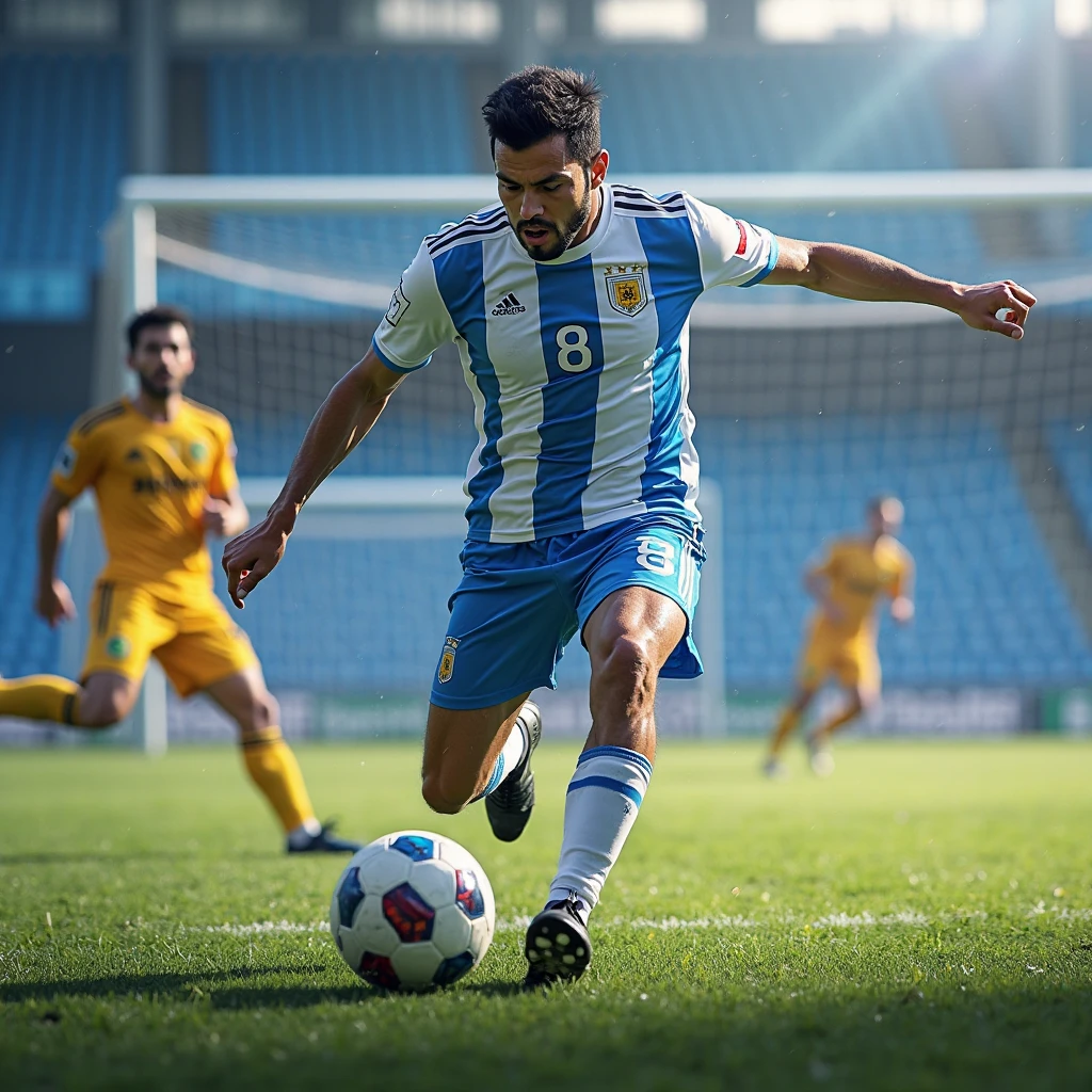 Image blue and white colors soccer wind papers