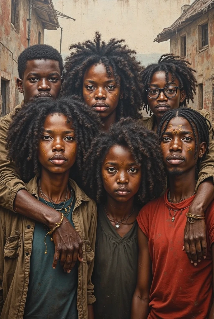 A group of African kids