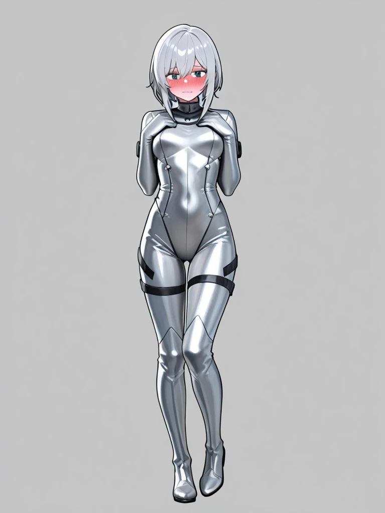 white hair, short cut,1girl,short pants, sneakers, beautiful eye, full body, dancing, looking away, black suit,[realistic], [3d], smile, closed mouth,(8k, RAW photo, best quality, masterpiece:1.2), ultra high res, photo realistic, professional lighting, detailed lighting, professional photography, high quality, high res, extremely detailed, bloom, depth of field, sketch, sharp focus, soft lighting, detailed, detailed skin, to8contrast style