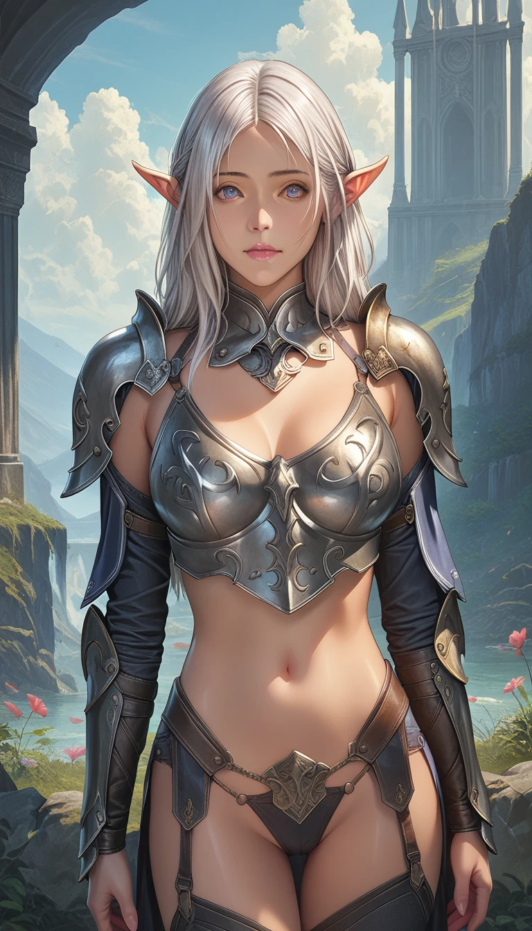 (Highly quality, highly resolutions, highly detailed, masterpiece) Forest background, angry, clenched teeth, ((SplitScreen, splitscreen, slim body, 1girl, green eyes, Elf, pointy ears, blonde hair, natural skin, red Armor, red bra, armored bra, gold trim armor, shoulder pads, red shoulder pads, Navel, Abdomen, sexy)), vs, ((SplitScreen, splitscreen, slim body, 1girl, light blue eyes, elf, pointy ears, purple hair, blue skin, purple armor, purple bra, armored bra Gold trim armor, shoulder pads, purple shoulder pads, navel, Abdomen, sexy,))