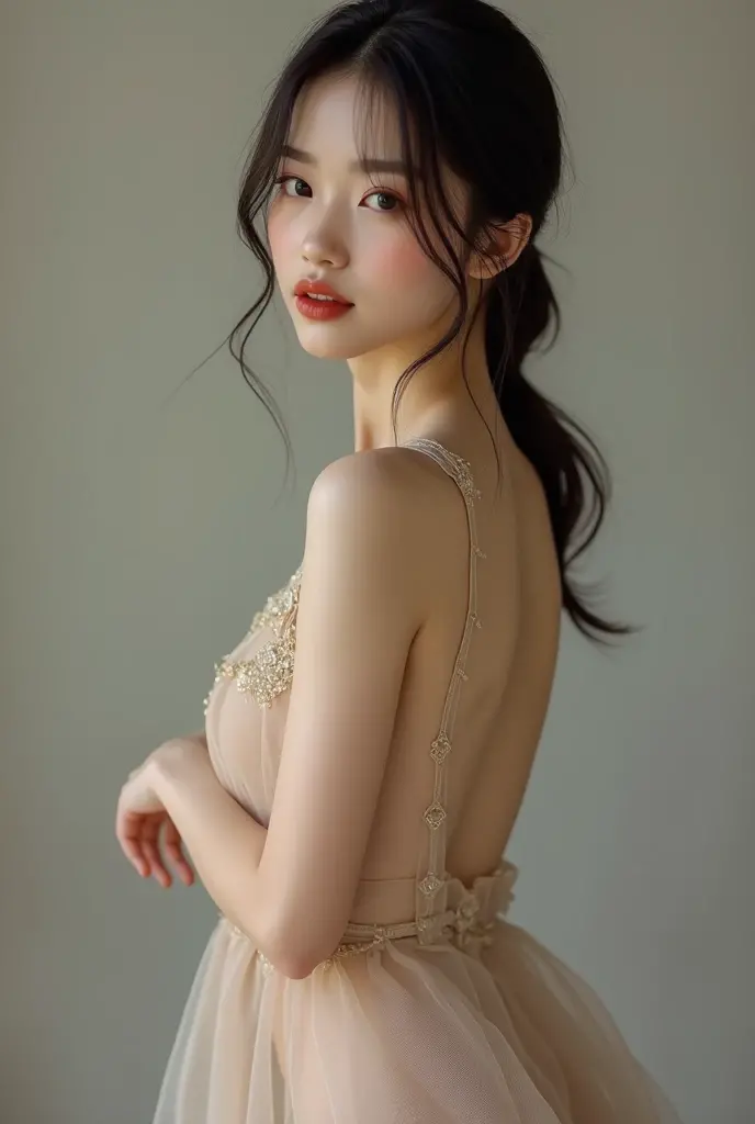 8K, Ultra-high resolution, Highest quality, masterpiece, 三分割法によるphotograph,Surreal, photograph, 1 Girl, (16 years old:1.3), pretty girl, Cute face, Beautiful eyes in every detail, 細かくdetailedに,masterpiece,One Girl:1.2, Japan Female Announcer, whole body,blank expression,Black Hair,Bob with bangs,ballet,Ballet Eco Stume,(tutu), gym,from behind,Captivating ass,Spanking,Delicate and smooth skin, Realistic Skin, Perfect and beautiful face ,完璧でCute face, Skin with attention to detail, Perfect limbs、Narrow waist、Thin legs)、Browsing Caution,Beautiful leg line beauty,Looking at the audience、beauty,Long neck、(((Ideal body type))),A cup small breasts :2,、Portraiture:2、Perfect Anatomy、鮮明なdetailed、detailed、Surreal、Light and shadow,Strong light