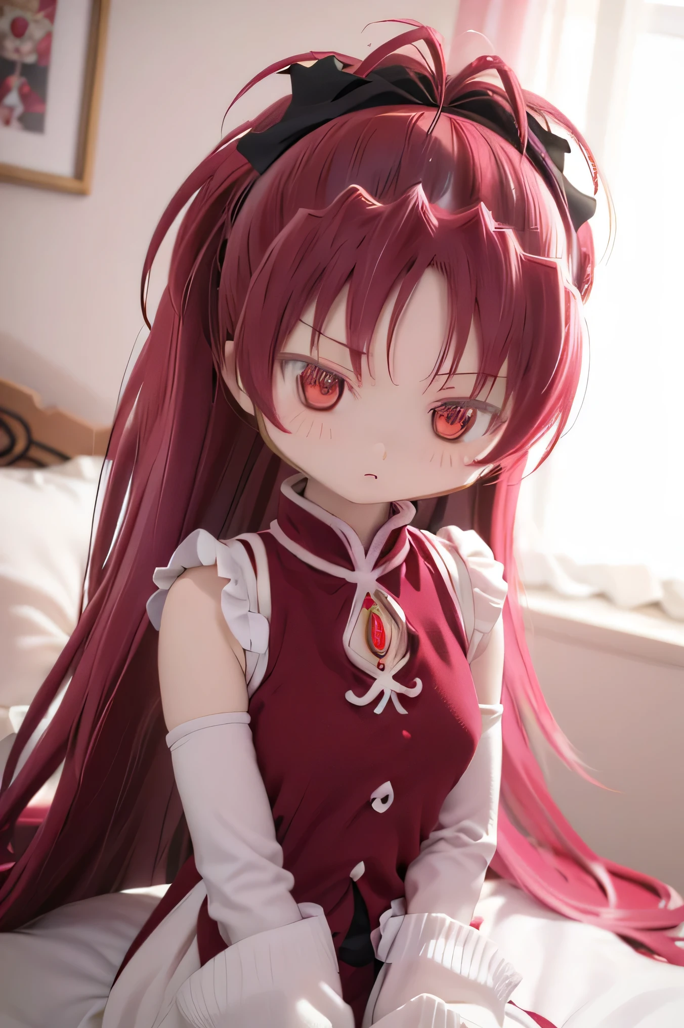 details, Attention to beautiful women , perfect face , , Attention to details , anime style, bright color, cute, 'n'n' , Curvy and Plump Bodies , , Rye and bed. It's bad to wear 、 To hide it there ,Sakura Kyoko's hairstyle 、 cute