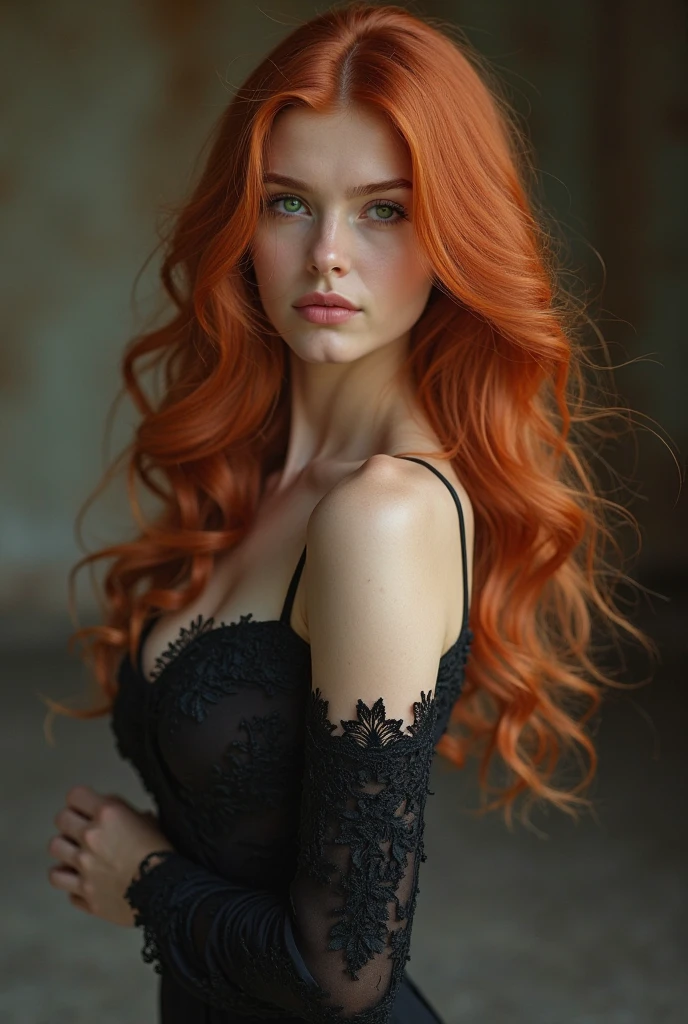 selfie, 1girl in, 19, Solo, Aesthetic artwork, irish redhead, wavy ginger hair, shoulder length ginger hair, (gray eyes), light grey eyes, some small freckles, pale skin, A-cup, small breasts, runners body, detailed skin texture, (extremely detailed 8k wallpaper), soft lighting, high quality, film grain, Fujifilm XT3 sharp focus, f 5.6, 50mm, High Detail, Sharp focus,(natural light), (wearing a black cocktail dress), black cocktail dress, (black cocktail dress), crazy details, complex details, hyper detailed