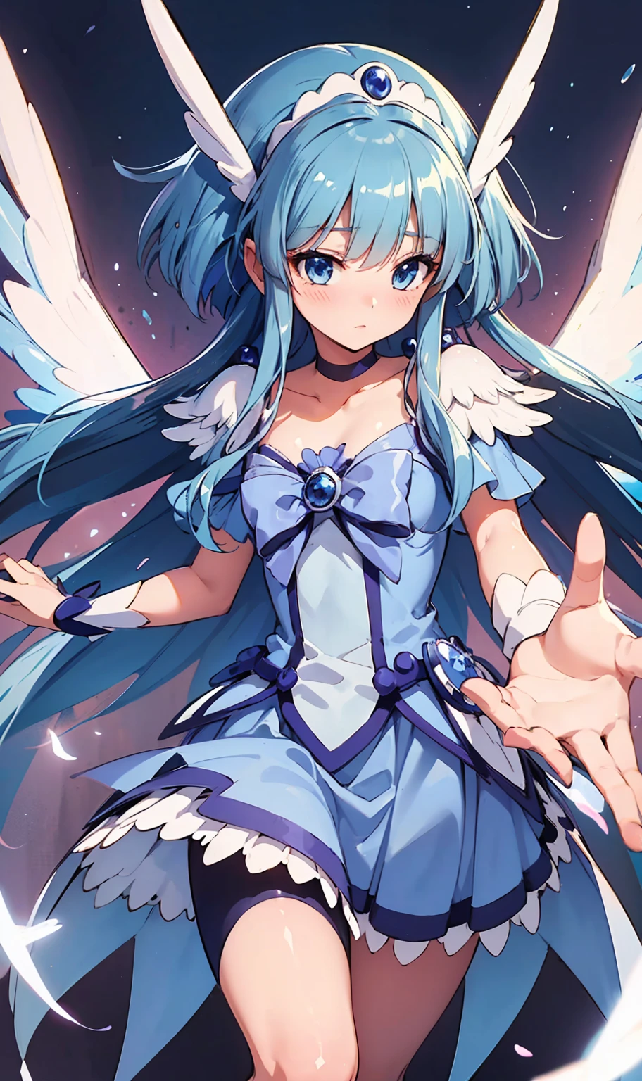 1 girl, alone, aqua, Spirit, unusually long hair, splash of water, prismatic colored crystal wings, crystal dress, hair ornaments, masterpiece, highest quality,
Water floating, flow of water, Spiral water, Water behind, whirlwind of water, Crystal AI,