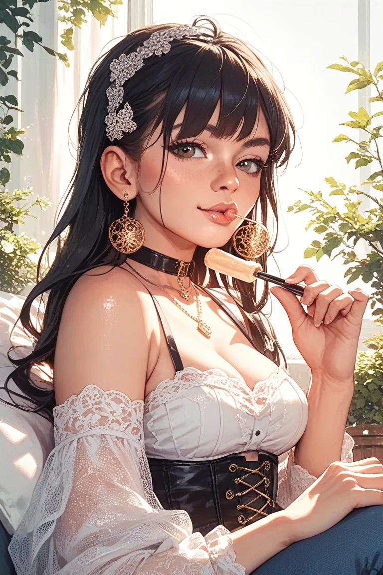 Masterpieces,best quaity,8K,Detailed skin texture,Lifelike,Detailed cloth texture,Beautiful detail face,Intricate details,solo,Ultra-detailed,Detailed hair strands,Long blue hair,Blush,(wide eyes:1.3),(Eye reflexes:1.6),shyness,(Smooth,Skin reflects light),Shiny skin,pink skin,((shaded)),(Slim,Big straw hat,Translucent white openwork slip dress,No bra,Dynamic pose),((medium breast):1.2,thighs),Beach background,Look into the camera