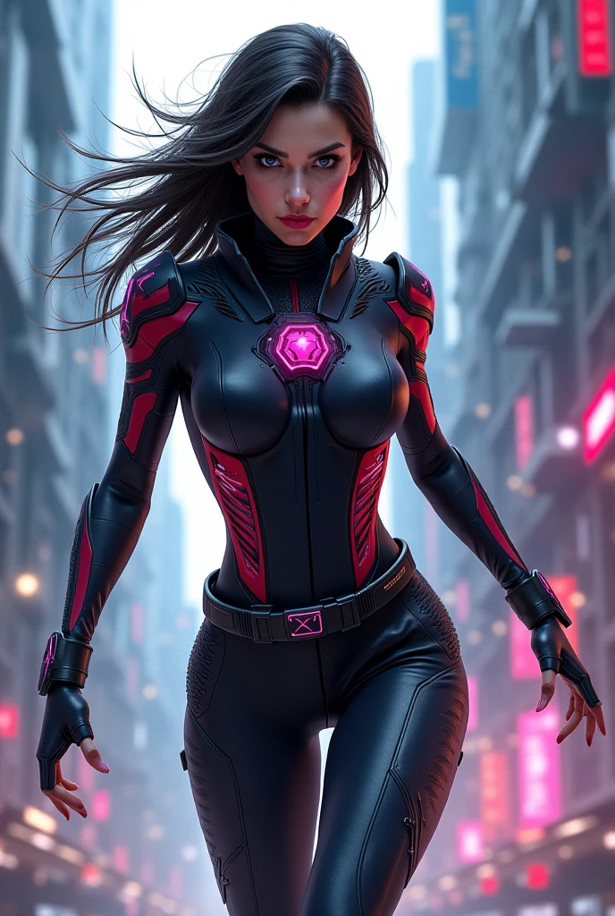 (1girl:1.3), Solo, (((Very detailed face)))), ((Very detailed eyes and face)))), Beautiful detail eyes, Body parts__, Official art, Unified 8k wallpaper, Super detailed, beautiful and beautiful, beautiful, masterpiece, best quality, original, masterpiece, super fine photo, best quality, super high resolution, realistic realism, sunlight, full body portrait, amazing beauty, dynamic pose, delicate face, vibrant eyes, (from the front), She wears Spider-Man suit, red and black color scheme, spider, very detailed city roof background, rooftop, overlooking the city, detailed face, detailed complex busy background, messy, gorgeous, milky white, highly detailed skin, realistic skin details, visible pores, clear focus, volumetric fog, 8k uhd, DSLR, high quality, film grain, fair skin, photo realism, lomography, futuristic dystopian megalopolis, translucent
