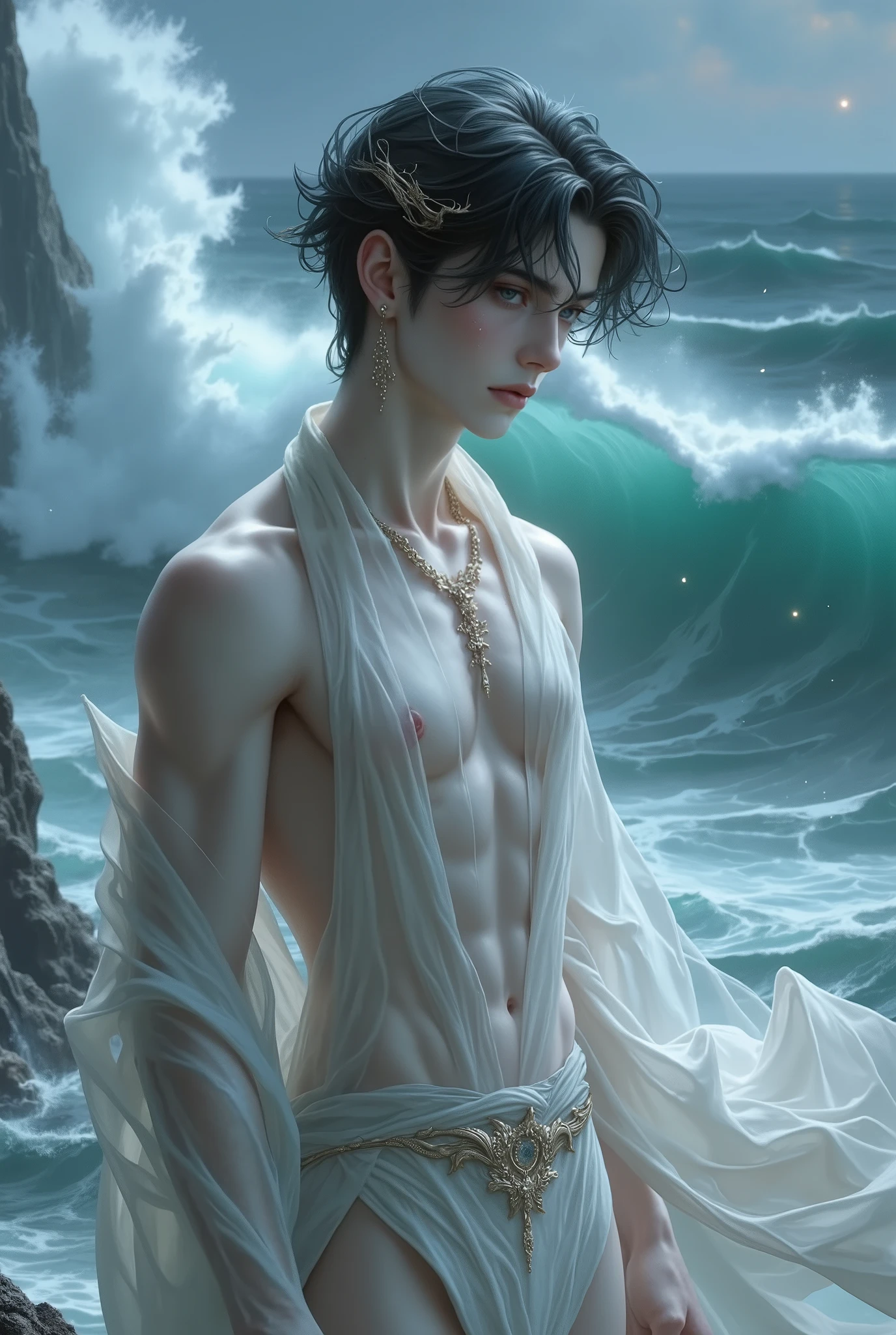 1boy, solo, muscular, tall, huge body, no shirt, shirtless, black very short hair, black eyes, hairy body, sea, beach, clear summer day, detailed face, detailed hands, detailed legs, detailed fingers, detailed hair, detailed eyes, detailed skin, dynamic lighting, (photorealistic:1.4), 8k uhd, (hyper realistic), (photo realistic), (masterpiece), (best quality)