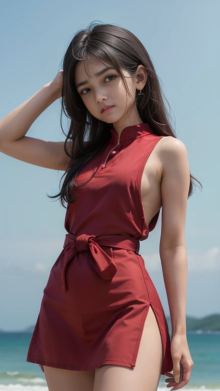 Swimsuit Long Sleeve red sexy 5 filipinos teens