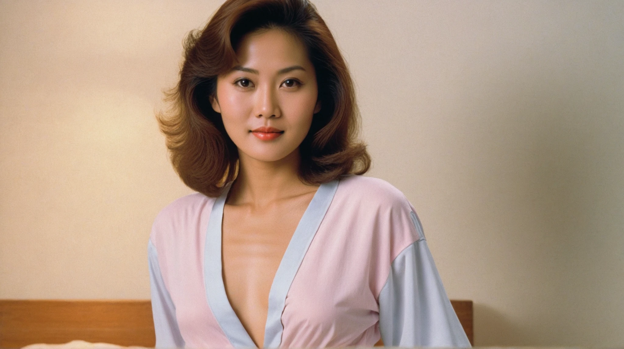 trentenaire, Japonais, grosses, photo vintage, visage féminin parfait, érotique , tache de rousseur, 1969, Tout de suite , Suscité, MODE, TRES TRES GROS seins gigantesques, mineur, énorme seins, 38HH, ROBE MOULANTE MAGENTA, sourire leger , tres long décolleté,, , Des yeux parfaits, de beaux yeux, portait, archives , vue de face, fermer,
