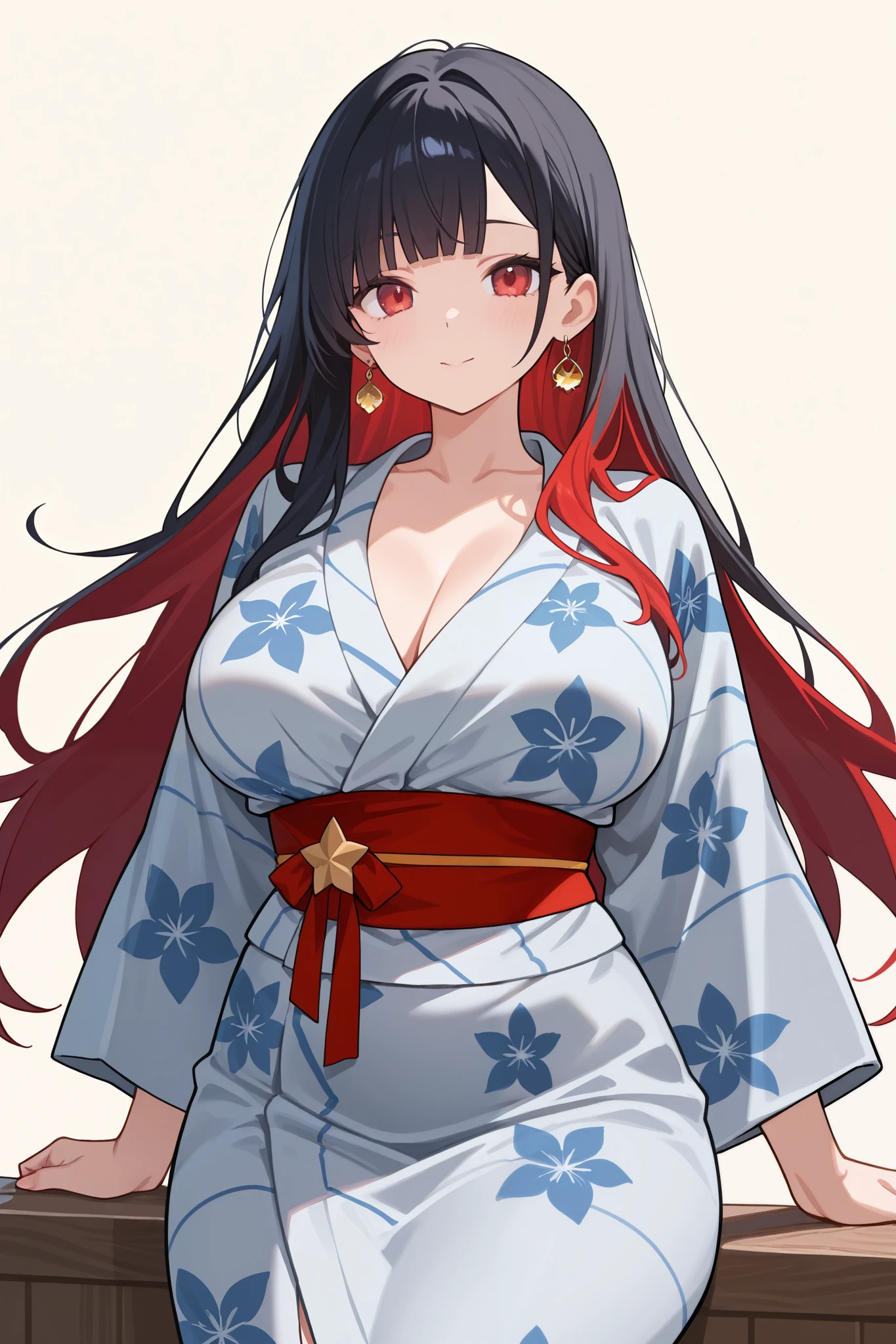 Become a,Black long hair,hair,red hanfu,Showing cleavage,Bare shoulders,Beautiful black eyes,Extremely detailed,high resolution,Simple background
