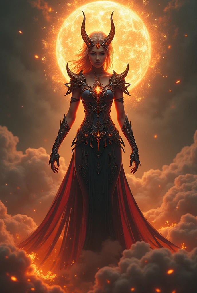 detailed eyes, distinct pupils, a demon princess floating above the hordes of hell, she commands the army with her mighty trumpet, she wears a crown covered in lava, her glowing red eyes are on fire, masterpiece, best quality, intricate detail, absurdres, chromatic aberration, depth of field, professional photography, soft lighting, tone mapped, highly detailed, sharp focus, dramatic lighting, intricate details, cinematic, 8K, incredible shadows, realistic, (highly detailed background:1.0)