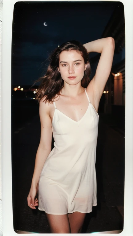 futuraalice14120v5, Portrait of pretty young (18-year-old) pale milky white skin Caucasian woman ((Arms raised above the head, capturing elegance.:1.07)), (flat chest:1.15), outdoor, BREAK (blonde Graceful braided updo: Intricate braids woven into an updo, creating an elegant and intricate hairstyle.), no makeup, long dainty necklace, ((A blush pink body suit, delicately crafted with a high waist, a deep V-neck cut, and a belted waist, creating a feminine and refined look.)) , <lora:epi_noiseoffset2:1> BREAK (magazine cover:1.10), BREAK (masterpiece, extremely detailed skin, photorealistic, heavy shadow, dramatic and cinematic lighting, key light, fill light), sharp focus, BREAK location is (outdoor Vienna, Austria), <lora:InstantPhotoX3:0.7>, <lora:ClothingAdjuster3:-0.7>