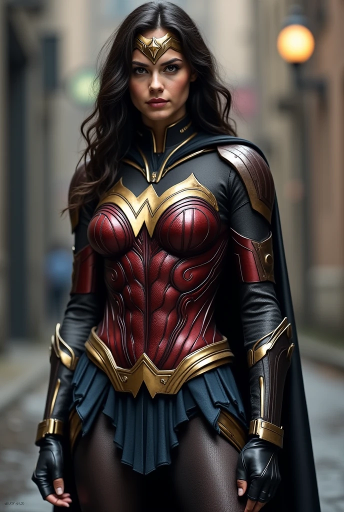 (Photograph of gal gadot ), (random photo , full body shot ) (standing in the light  rain, dressed as a sexy action woman, tight leather suit,sexualized style , tall mature woman, various random  angles ), [insanely detailed skin texture, sexy attractive texture] (depth of field) (( perfect body parts, ( hyper photorealistic) , 85mm, 100mm lens ))