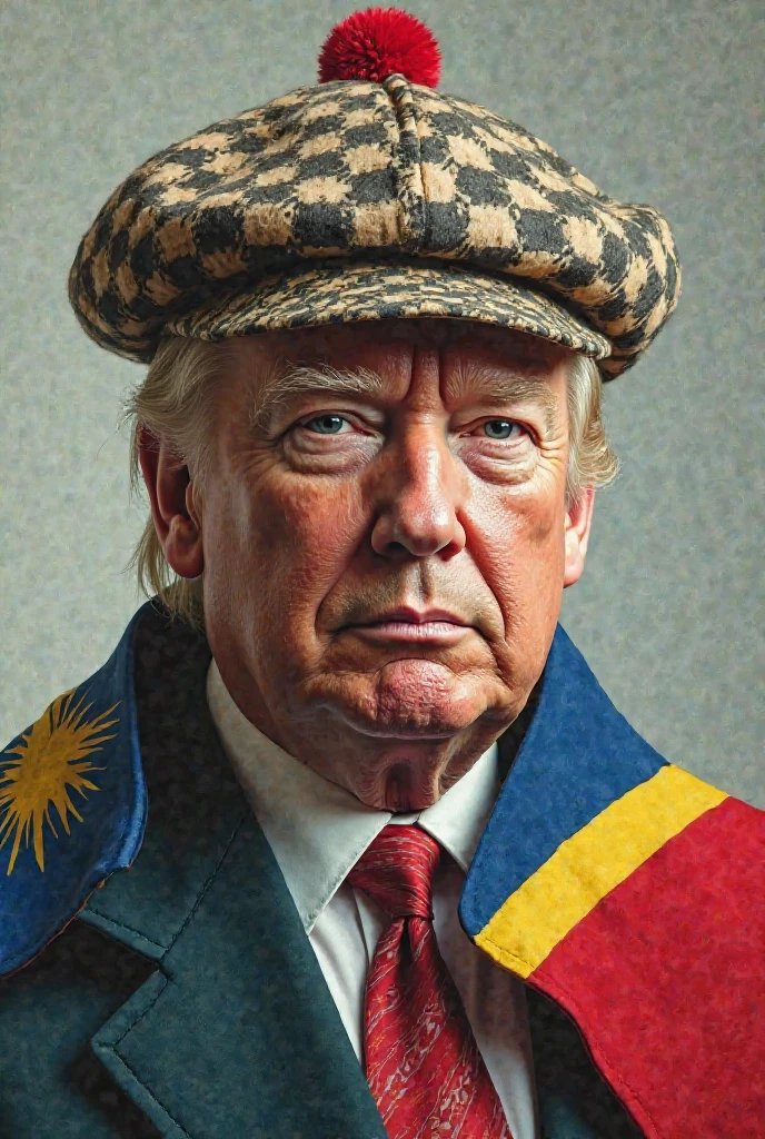 Donald Trump con ropa de africa