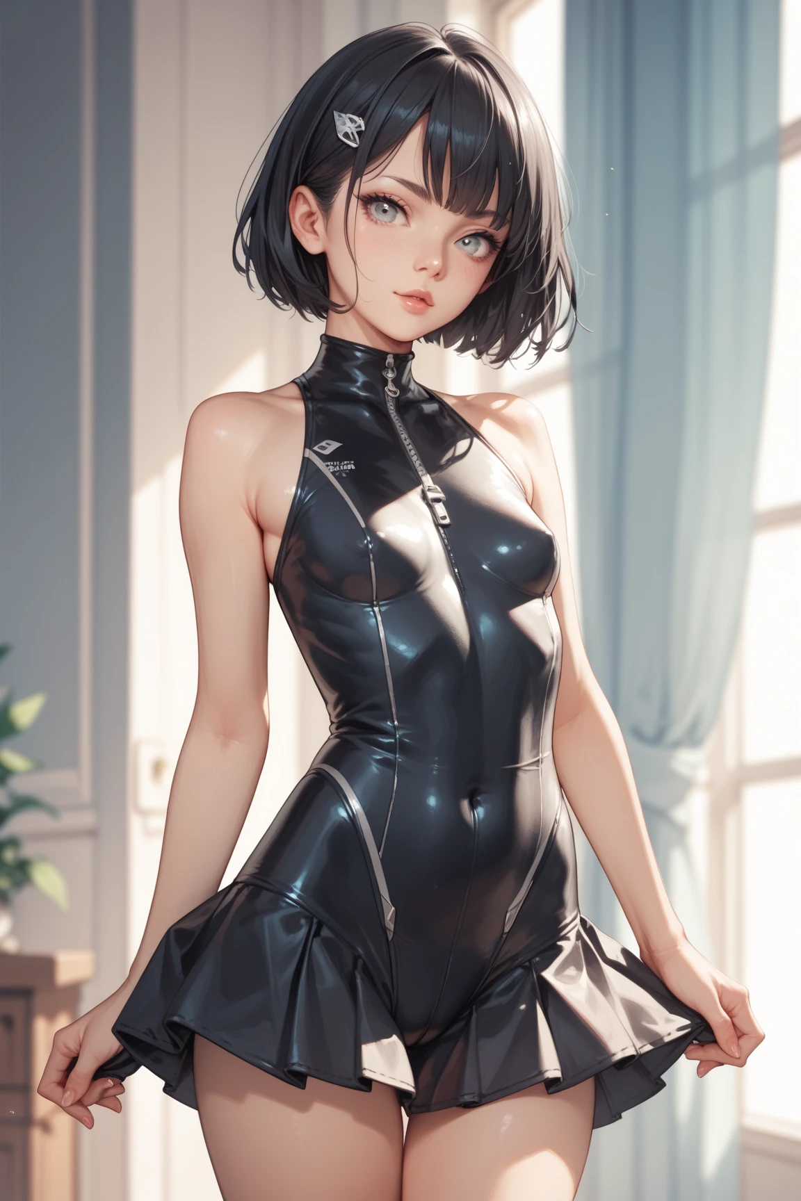 highest quality,masterpiece,8k,1girl,(((((()))))),orgasm,blush, sweat,fuuma_tokiko,(loli,,bob cut,flat chest, short hair,wavy hair:1.5),black hair,long hair,black leotard,black thighhighs,garter_straps,black elbow_gloves,green gemstone,highleg_leotard,thigh_boots,covered navel,standing split (peitos grandes) (peito grande) (peito totalmente exposto) (mamilo nu e visível) (peitos grandes) (peito grande) (peito totalmente exposto) (mamilo nu e visível) (peitos grandes) (peito grande) (peito totalmente exposto) (mamilo nu e visível) peitos grandes) (peito grande) (peito totalmente exposto) (mamilo nu e visível)