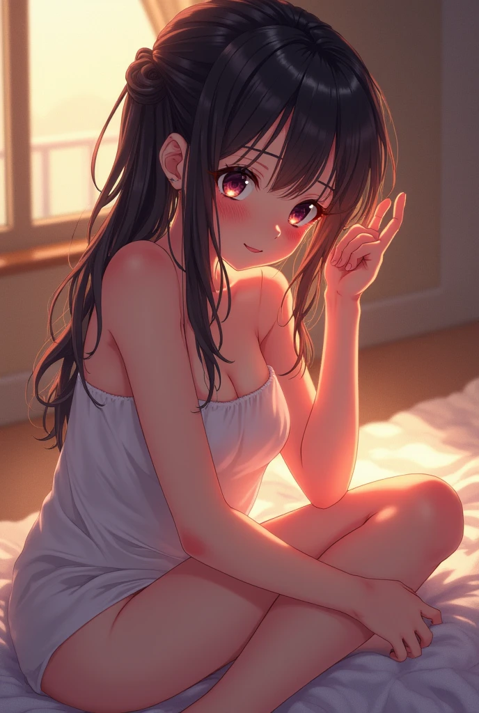 Anime girl showing her feet