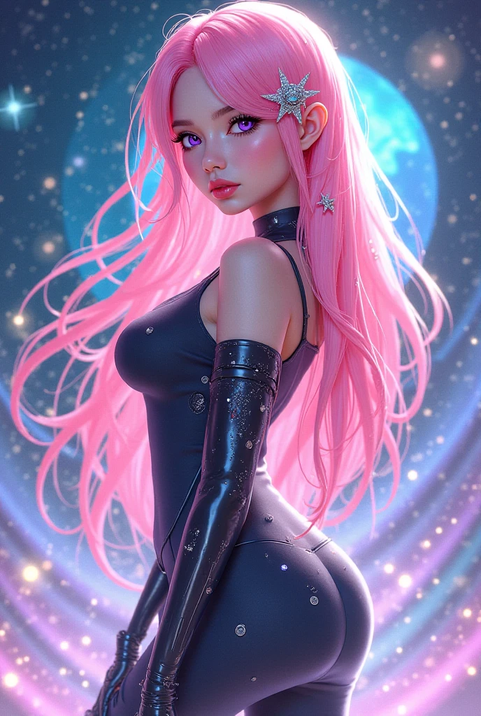 glowing design, pastel colors, ink drops, surreal, thigh highs, whole body