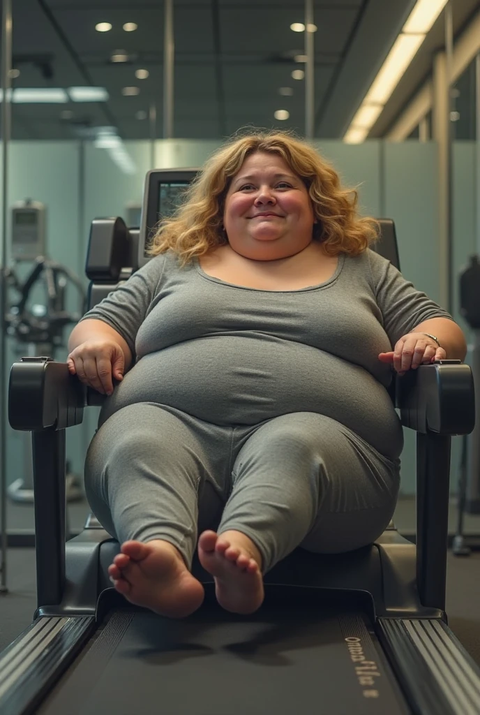 Extremely morbidly obese female gym teacher, photo
