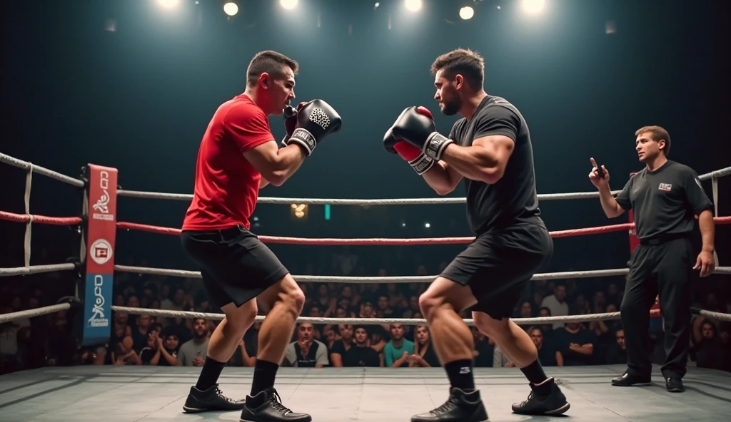 UFC vs a boxer in a boxing ring