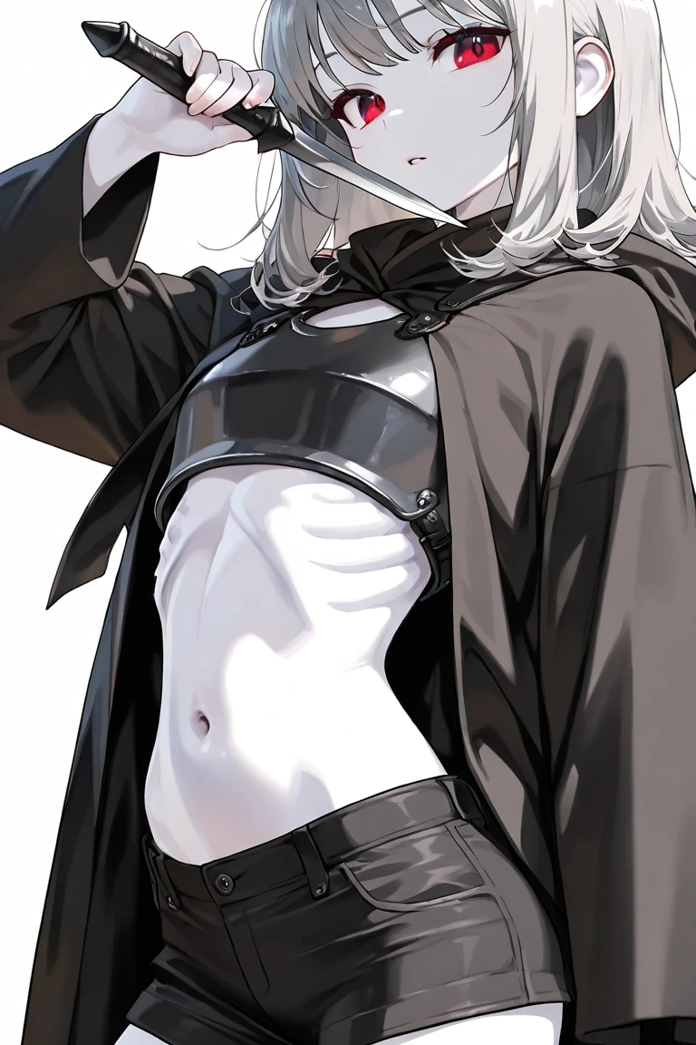 leaning back with hands out in the air,girl、high school girl、(masterpiece, highest quality, official art:1.2), (flat color:1.5),(colorful),looking at the viewer,1 girl,alone, white background, ,(2D:1.5) ,NSFW