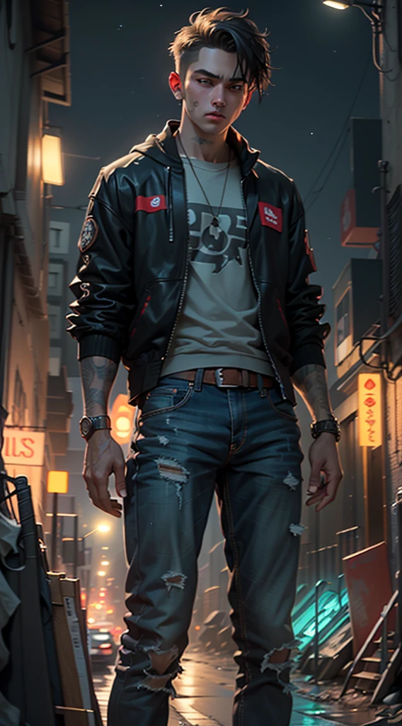 Remove background cyberpunk handsome boy, realistic face , 8k, ultra realistic