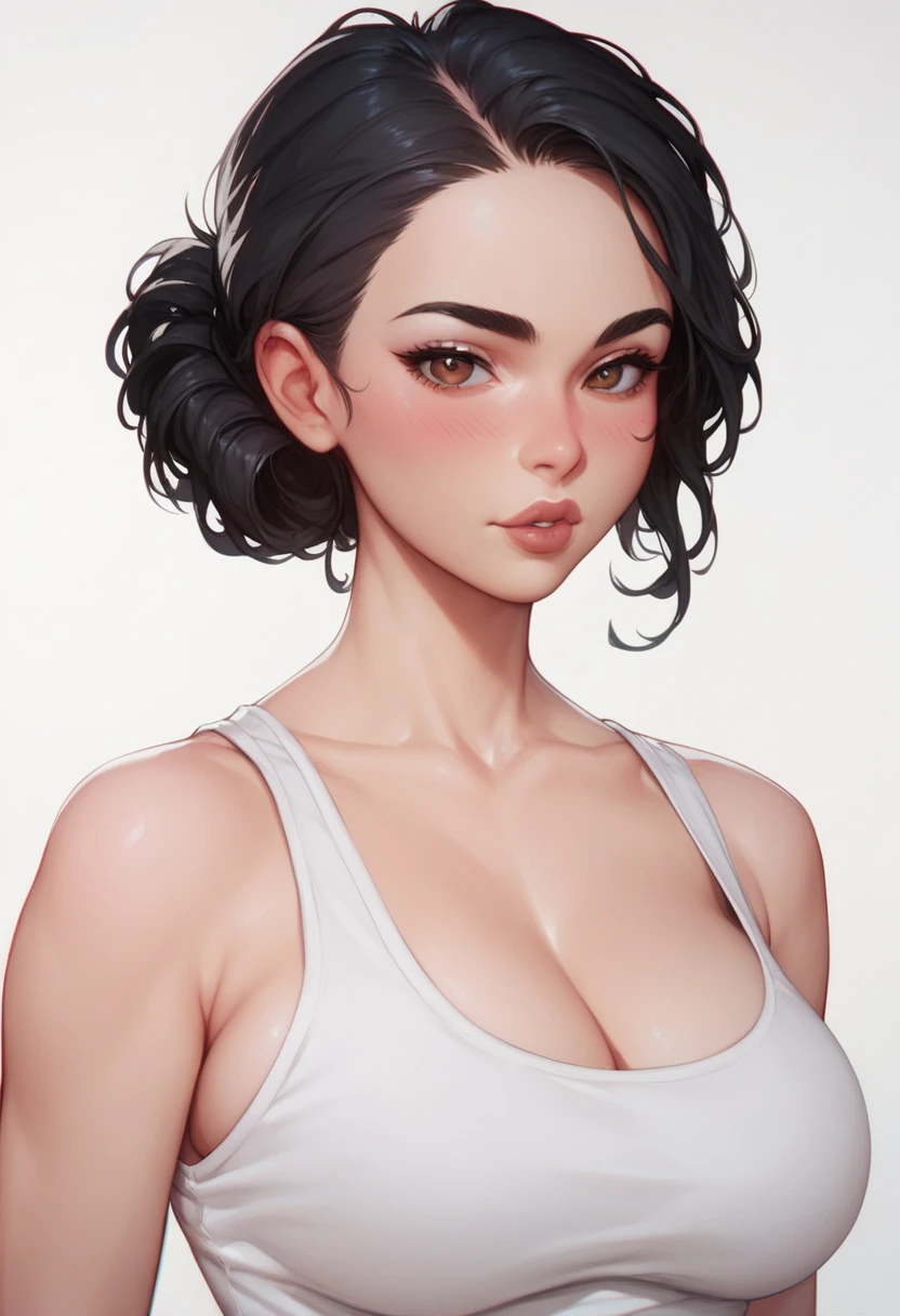 8K, raw, lovey-dovey, blush, milf ,mature, masterpiece, tattoos, goth