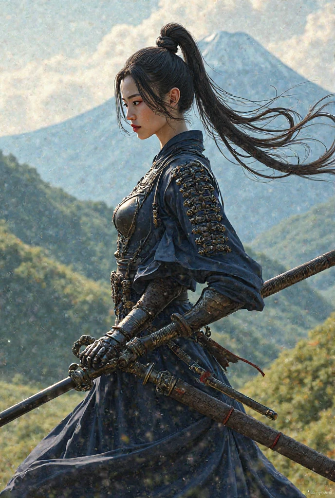 Samurai woman with a naginata