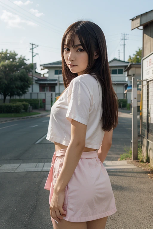 1womanl、(Super beautiful)、(beauitful face:1.5)、Clear pubic contours、Squatting、Spread your legs、(white panties:1.4)、(high-school uniform)、(Dark blue pleated skirt)、(Wear black loafers)、(Sidewalk in Shibuya at night)、Neon sign、(At SFW:1.1)