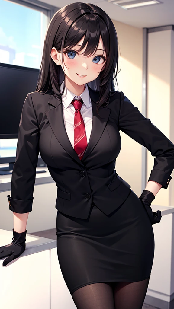 (Catwoman),, Cat ears, Black Hair, Business casual attire, Cool, Red Dress Shirt, beautiful red eyes, Cat's Tail, ((Crimson eyes: 1.3, Eyes turned upward: 1, Perfect eyes, Beautiful and delicate eyes, gradient eyes: 1, Delicate and beautiful eyes: 1, Symmetrical eyes: 1, There is a big bright spot on the eye: 1.2)), (((skin shiny: 1.5, Bright skin: 1.5, skin expo, shiny skin, Very shiny skin, Shiny body, Plastic Glitter Leather, Exaggerated shiny skin, Skin glow))), (Detailed body, (Delicate face)), (((skirt))), high resolution, Clear focus, Super detailed, Very detailed, Very high quality artwork, (Practical, Reality: 1.37), 8K_wallpaper, (Very detailed CG 8K), (Very exquisite 8K CG), ((Hyper Super Super detailed Perfect Piece)), (((Perfect masterpiece))), illustration, Vibrant colors, (Wheels within wheels), High contrast, Selective lighting, double exposure, HDR (High Dynamic Range), Post-Processing, Background blur,Large Breasts,Sexy,full-body shot,front,For the audience,in the garden,Hands vertically at your sides,