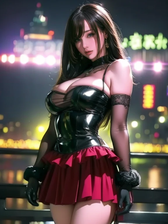 ((Raw photography,top-quality,hight resolution,Ray tracing,nffsw,Best Quality,Post-processing,portlate.3D,PureErosFace_V1:0.7,),(( Shiny dark red leather bondage outfit,golden luxury embroidery,Dark red BDSM,mistress,Bold figure,tight skirts,)))((((short hair hair,Emphasize cleavage,huge tit:4.0,Thin leg,Otto's eye,Elaborate depiction of limbs,a small nose,Have a perfect body,sleeveless,)))),((tthin eyebrows,long eyelashes,smil,二重まぶた,Vibrant eyes,looking down on viewers,red lipsticks,)),Create beautiful light effects on the background,Light Particle Filter,(finerly detailed face:1.3),chies