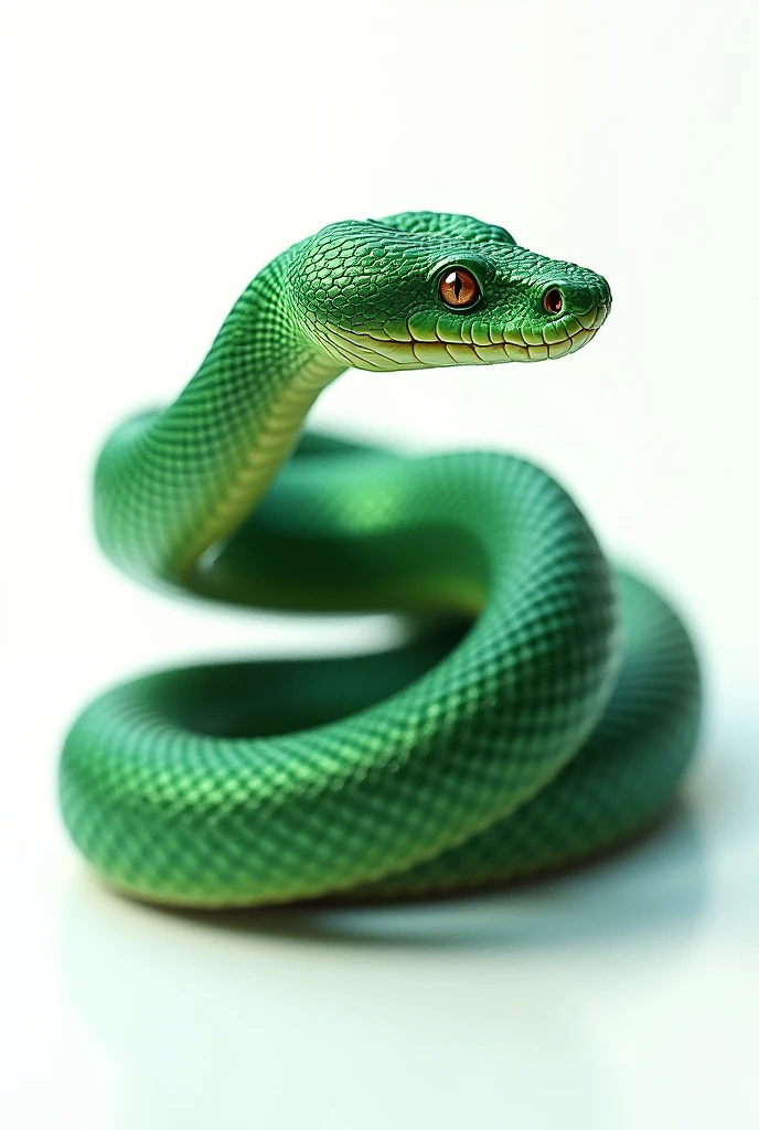 Green snake drawing, small, on the floor