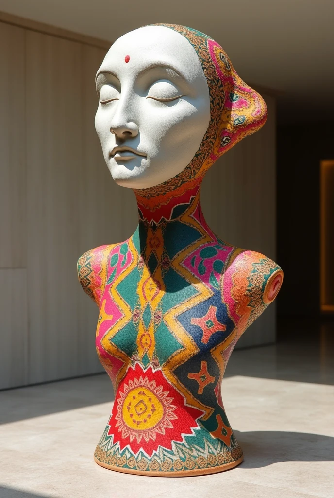 (Ultra realistic, intricate, Ultra high resolution masterpiece), (colorful Analytical Cubism Ceramic sculpture glazing art), ((Amazing Zephyrak:1.75)), (A hidden garden with a secret entrance), (High quality,, Superb lighting, Highly detailed, Sharp focus, 8K UHD, masterpiece art)