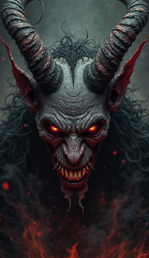 ((demon)), Horror Movie, highly detailed, Ilustration, digital art, hd, 8k, soft lighting, dark, details, ultra-realistic,((full body)), (((profile face)))