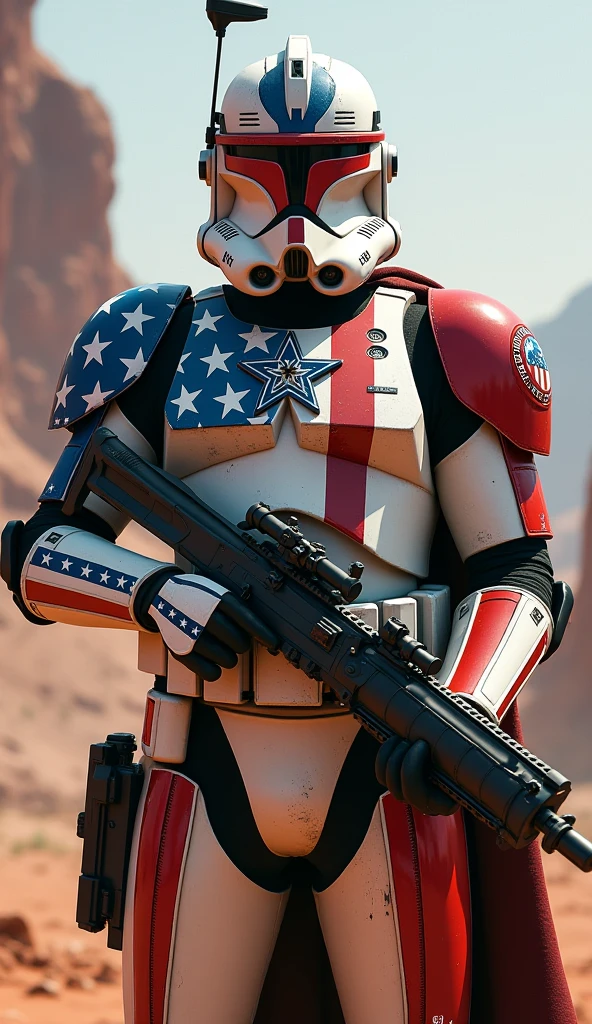 United States of America themed Stormtrooper from the original Star Wars trilogy