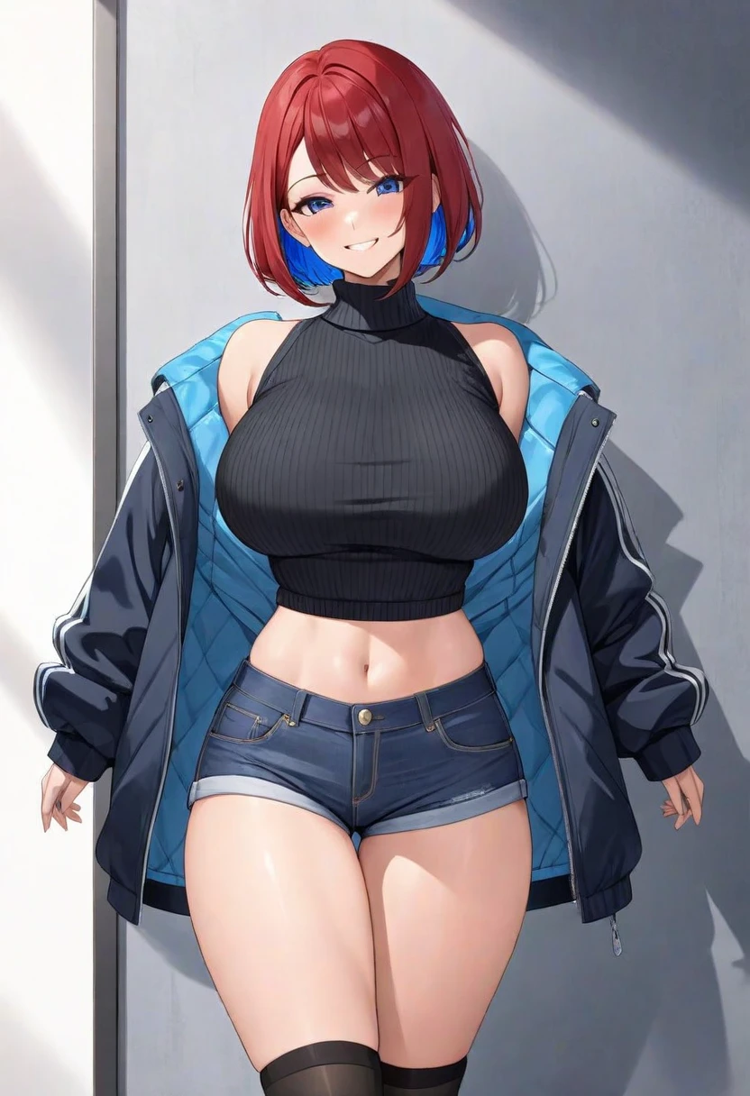 Breast-exposing mini skirt