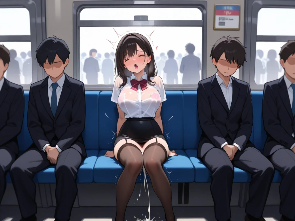 Maki Nishikino、lovelive 、One Girl, crowded train、crowd、on the train、Attacked by a molester、Five Fingers, mini skirt, Petting、Highest quality, Displeased face, blazer, blouse,Black bra、 Black panties, Her thighs and groin are wet with love juice. 、crowd、Big 、Big Ass、Thick thighs、The woman feels sexual arousal、A molester gropes my breasts、Having your crotch touched by a molester、Reaching orgasm、Having your crotch touched with fingers、Spread your legs