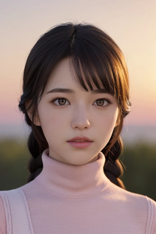 (A logo、masterpiece、8K、masutepiece、Raw photo、Fantastic、Best Quality、Photorealistic、extremely detailed CG unified 8k wallpaper、hightquality、ighly detailed、epic poem、Particle effect、Dynamic effects、depth of fields、Cinematic Light、Lens Flare、Ray tracing)、Fantasia、 (Beauty 1 person、White Japanese Clothing、Japanese dress、White cherry blossom pattern、White cherry blossom embroidery pattern、A dark-haired、Beautiful face、Real Face、Beautiful detail eyes、Beautiful skin)、Hair flutters in the wind、Hair jumps、Pink cherry blossom tree、Petals flutter、Sakura blizzard、Superb view、morning glow、Sun in the background、the wind、Deities、tusk、myth、Vast Land、