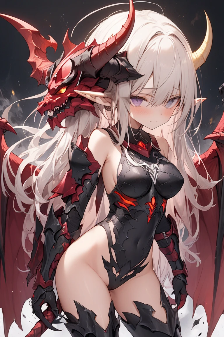 ((Finest quality)),(超A high resolution),(ultra-detailliert),(Meticulous portrayal),((Best Anime)),(Finest works of art),sharpnes,Clair, Destroyed Cross:1.6,Dynamic poses,(Female Devil),((Scale skin:1.6),((Two pairs of dragon wings on the back:1.4),(Dragon limbs),