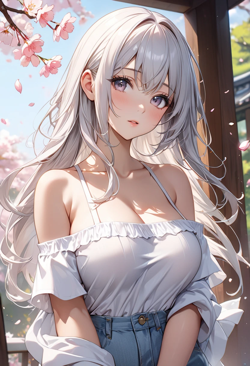 high resolution,smile,happy,light smile,woman,woman1人,adult,Clear,cute,
blunt bangs,White Hair,BREAK, Pink eyes,BREAK,wavy hair,long hair,BREAK, ((looking at viewer)),
Maid clothes,White Stockings,Frill headband,BREAK,Facing forward,BREAK,Pink background,
BREAK,