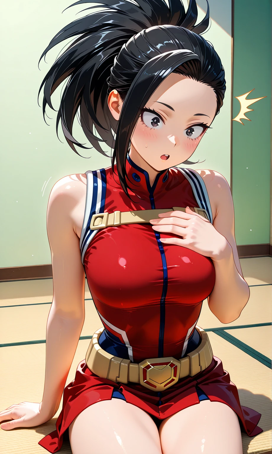 (highest quality, masterpiece:), ultra-high resolution, inside A photoshoot venue filled with photographers, Dragon Quest Maam, 25 years old, remove censorship, tight, wearing Maam`s outfit, hig h le g, gigant ic brea sts, p uffy nipp le:1.4, skin ny, b angs, long hair, light brown hair, choppy hair, unkempt hair:1.2, gorgeous earrings, beauty, embarrassed, blush:1.3, mature woman, please face forward and look at the camera,
