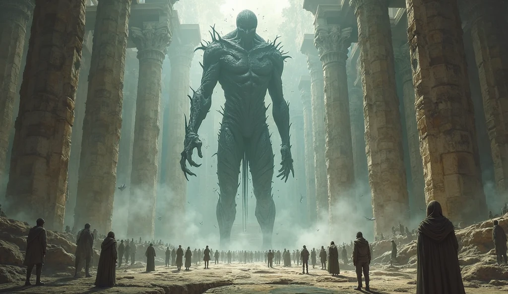 a close up of a group of zombies in a building, nekro xiii, frame from prometheus movie, nekro iii, greg rutkowski and h r giger, craig mullins nekro, nekro, scene from prometheus movie, still frame from prometheus, scene from the movie prometheus, nekro borja --auto --s2