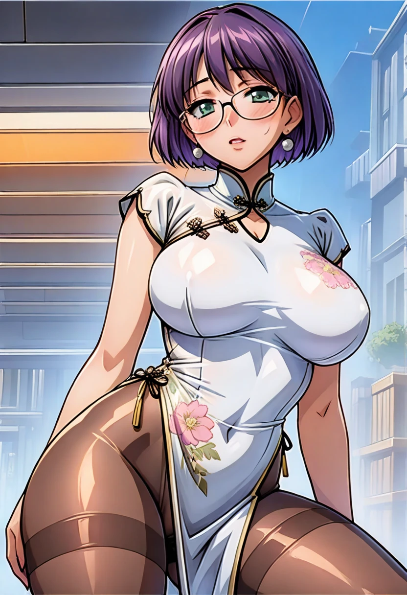 Vilma sexy, sexy china clothes, china landscape background, big tits, yukata for sexy women, glasses